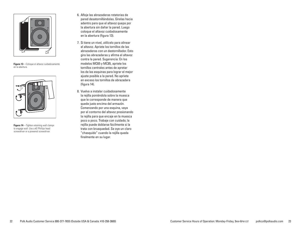 Polk Audio MCSERIES MC60 User Manual | Page 12 / 13