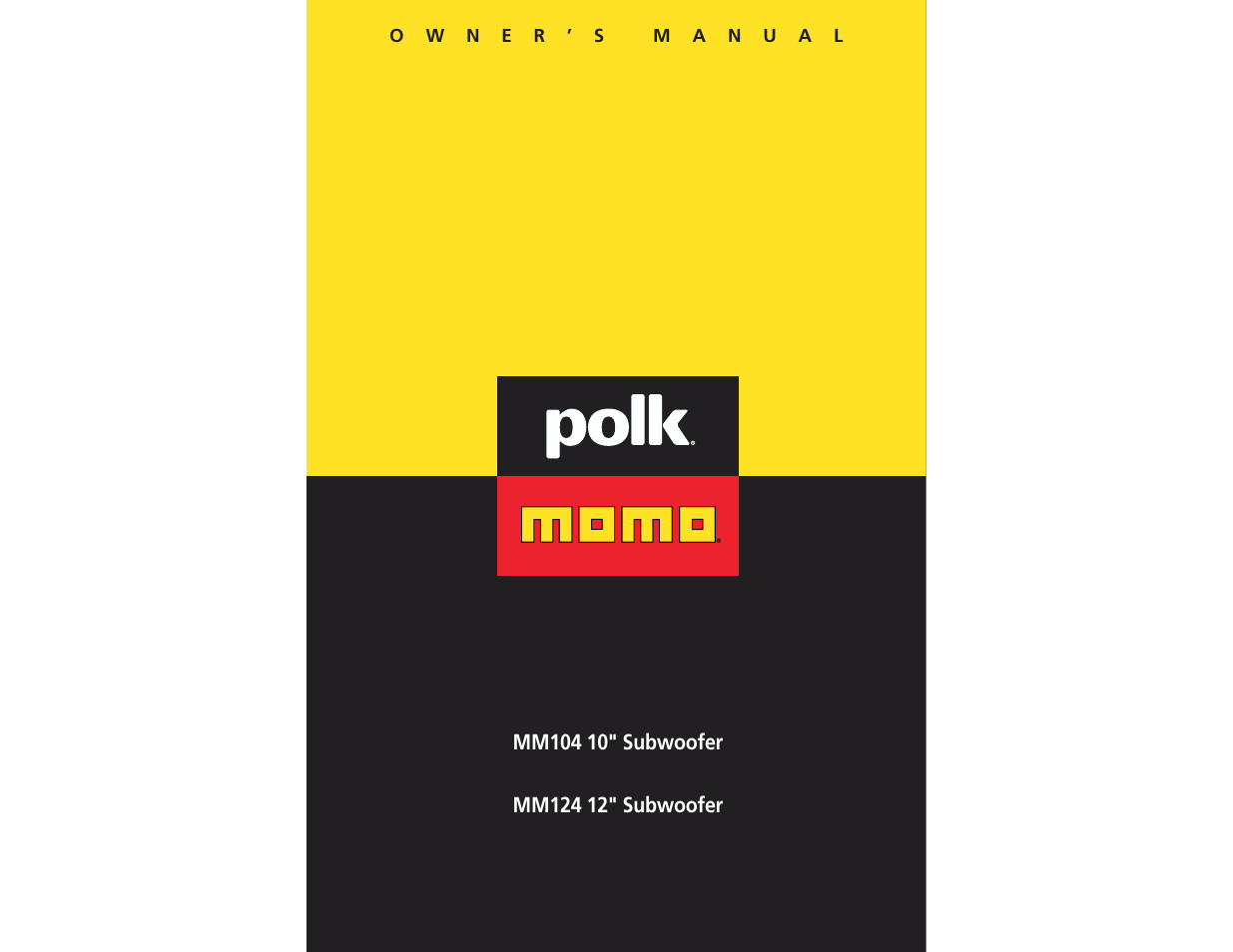 Polk Audio MM124 User Manual | 5 pages