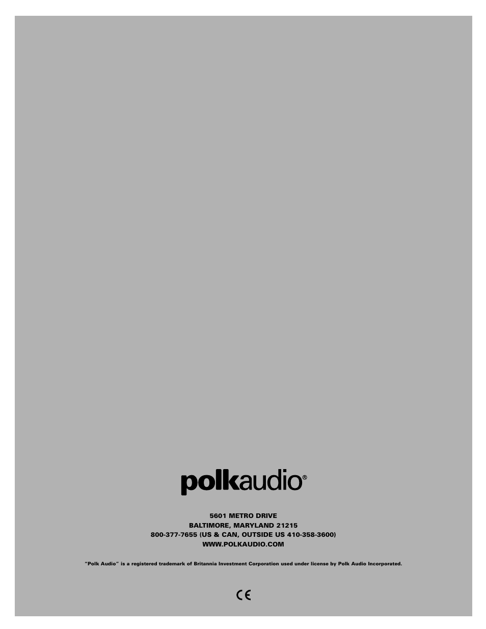 Polk Audio VM20 User Manual | Page 16 / 16
