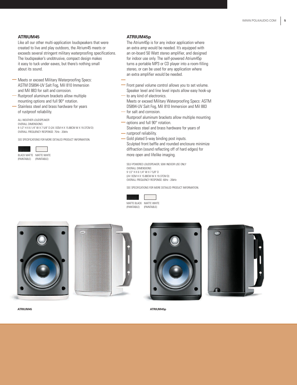 Polk Audio Atrium 65SDI User Manual | Page 5 / 6