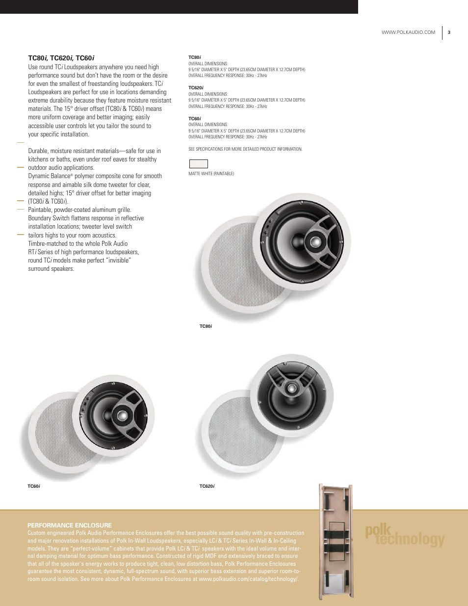 Polk technology | Polk Audio TC265I User Manual | Page 3 / 4