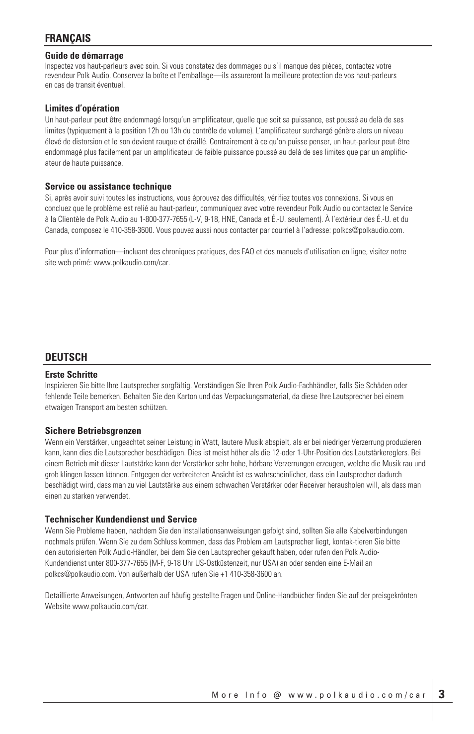 Polk Audio db651 User Manual | Page 3 / 28