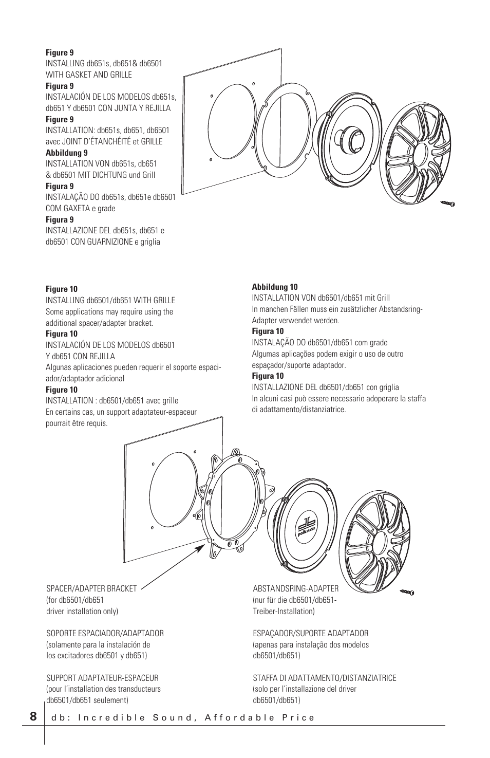 Polk Audio db651 User Manual | Page 8 / 28
