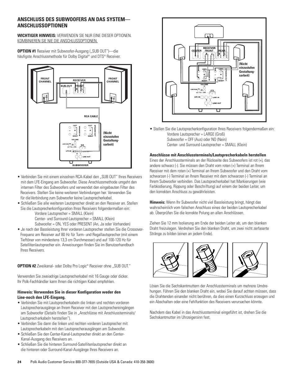 Polk Audio DSW PRO 400 User Manual | Page 24 / 52