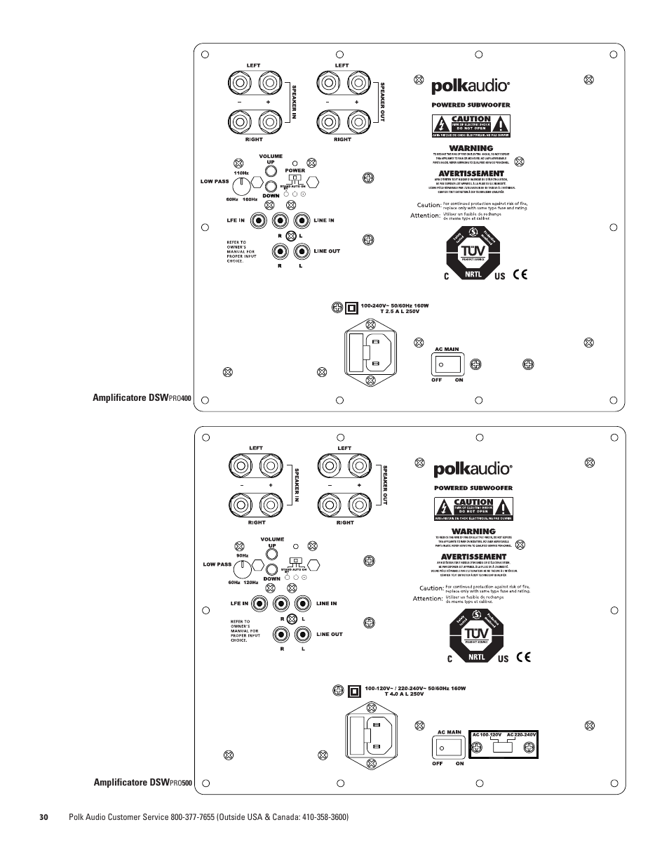 Polk Audio DSW PRO 400 User Manual | Page 30 / 52