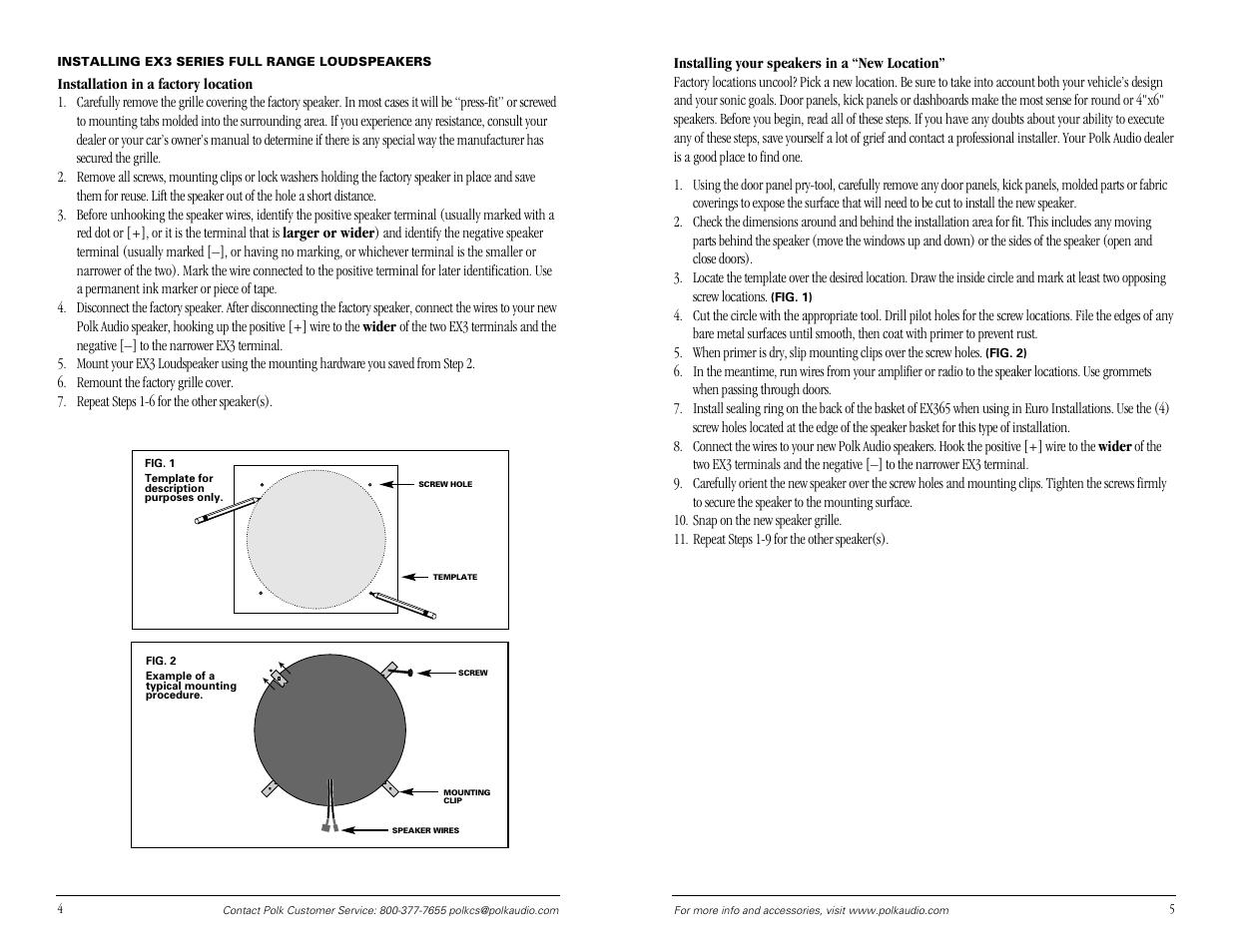 Polk Audio EX3 User Manual | Page 3 / 6
