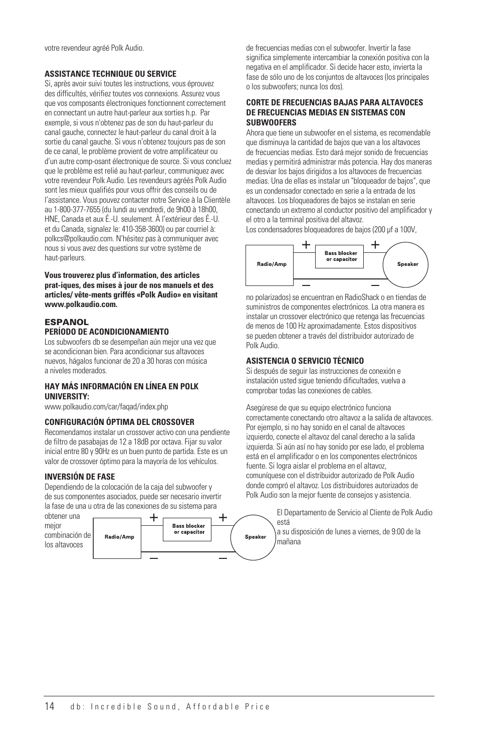 Polk Audio DB1040 User Manual | Page 13 / 29