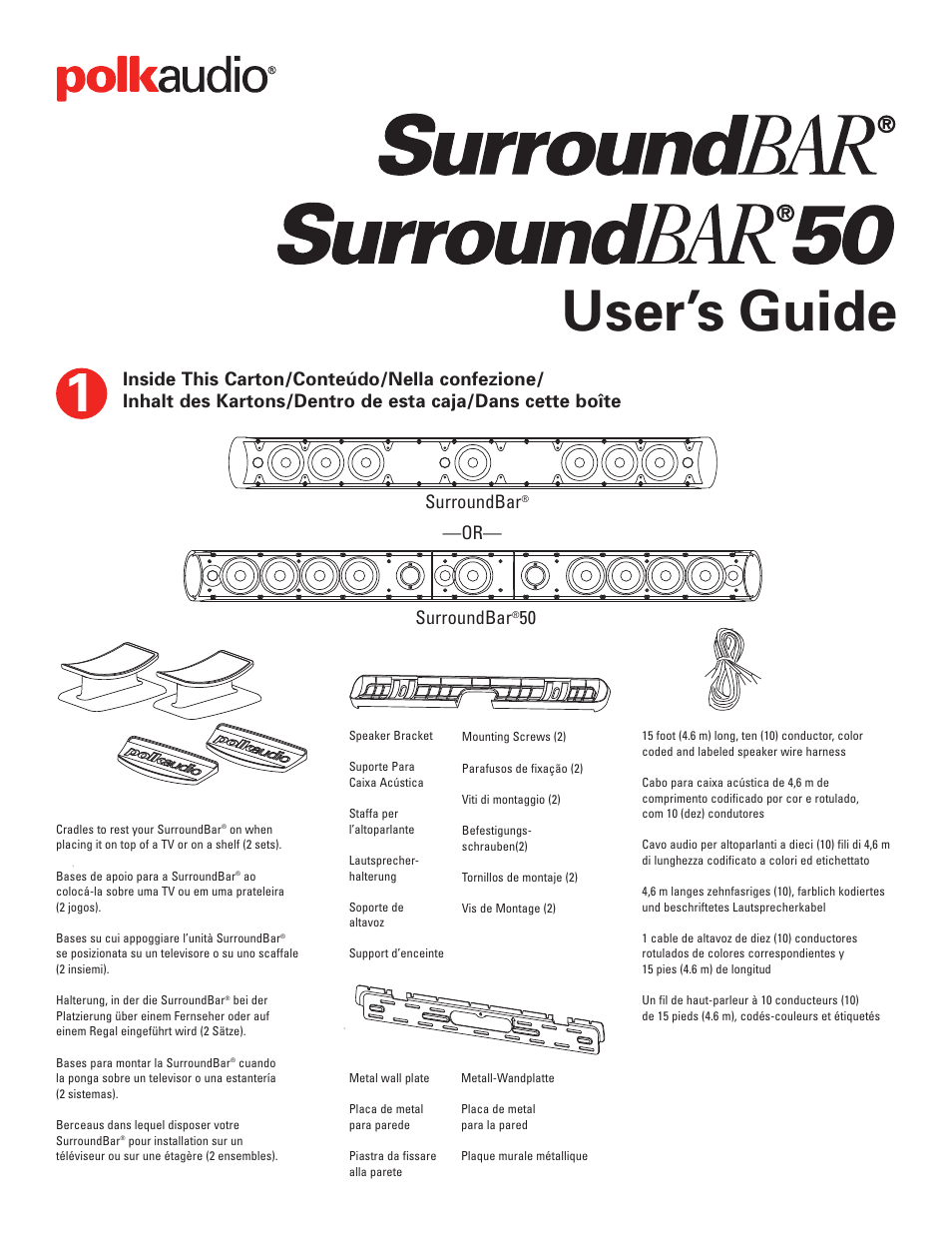 Polk Audio 50 User Manual | 12 pages