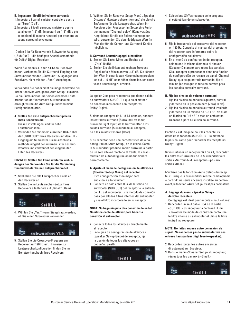 Polk Audio 50 User Manual | Page 11 / 12