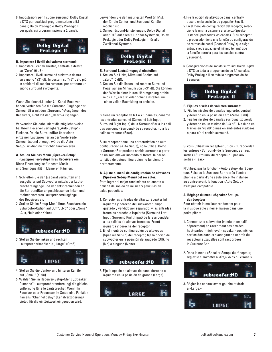 Polk Audio 50 User Manual | Page 7 / 12