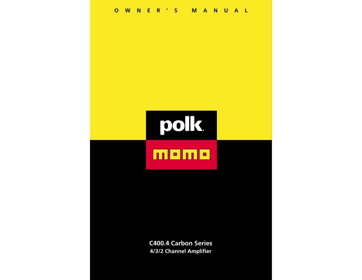 Polk Audio C400.4 User Manual | 13 pages