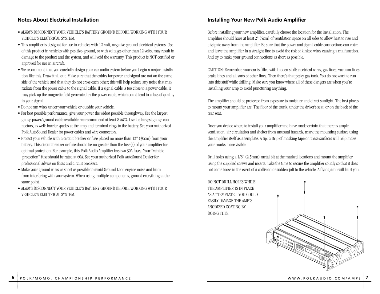 Polk Audio C400.4 User Manual | Page 4 / 13