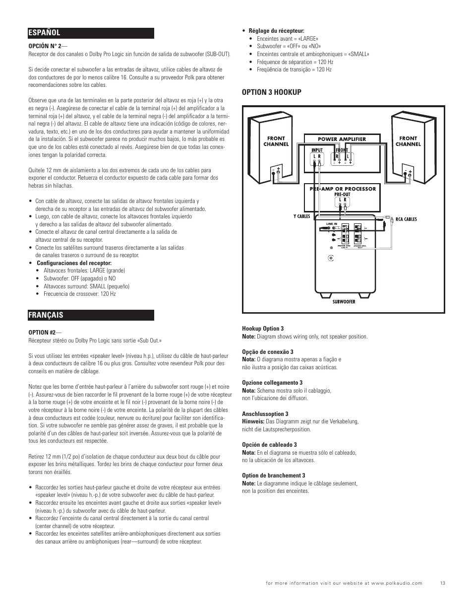 Polk Audio RM700 User Manual | Page 13 / 20