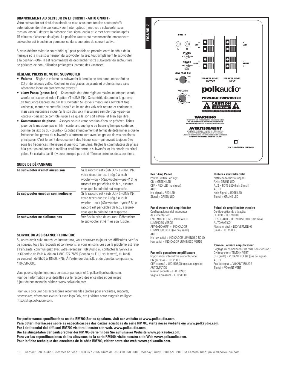 Polk Audio RM700 User Manual | Page 18 / 20