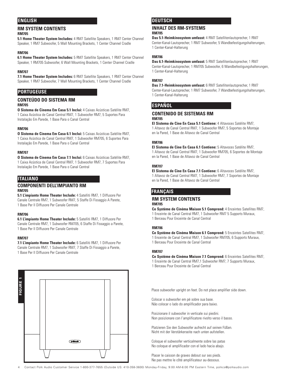 Polk Audio RM700 User Manual | Page 4 / 20