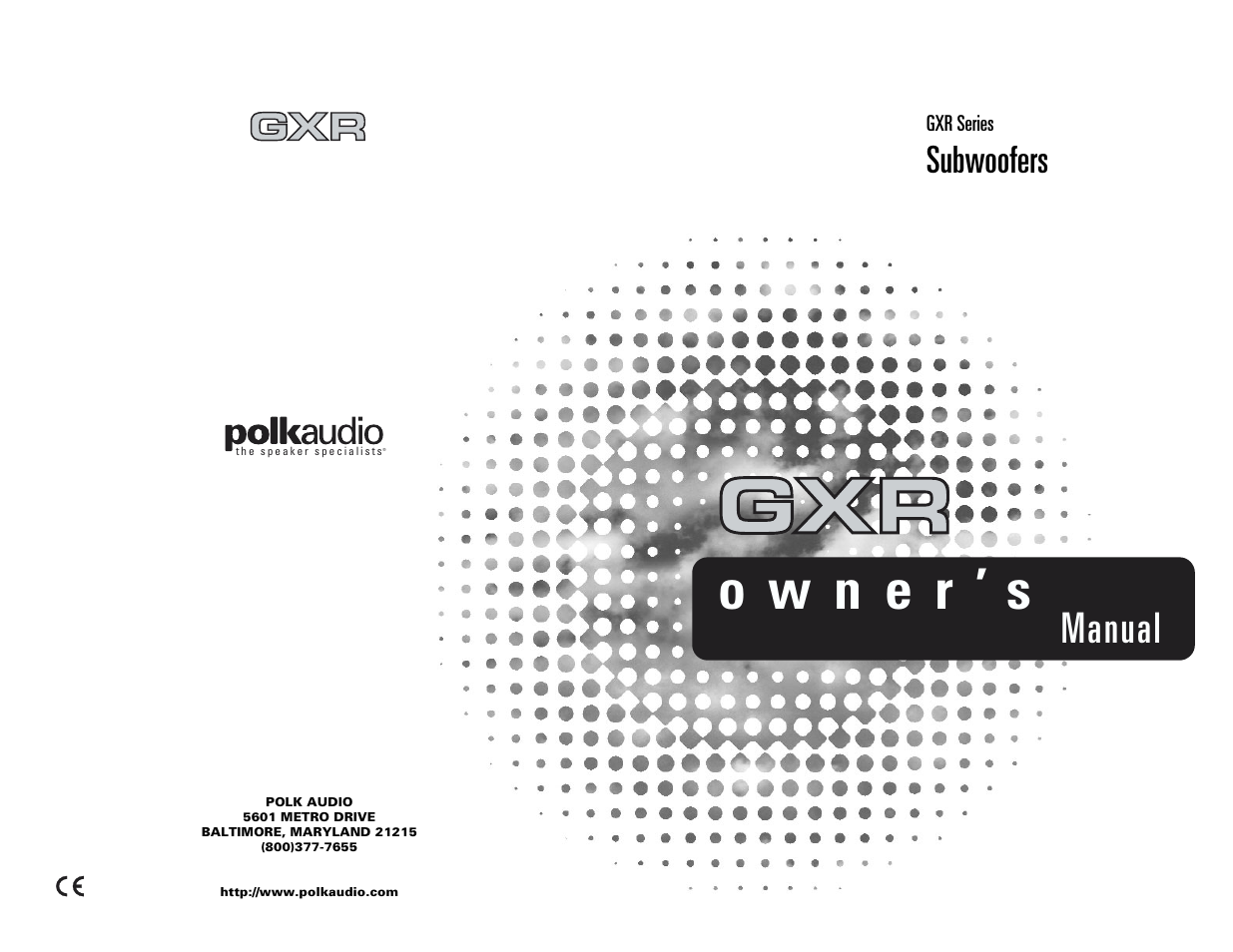 Polk Audio GXR Series User Manual | 4 pages