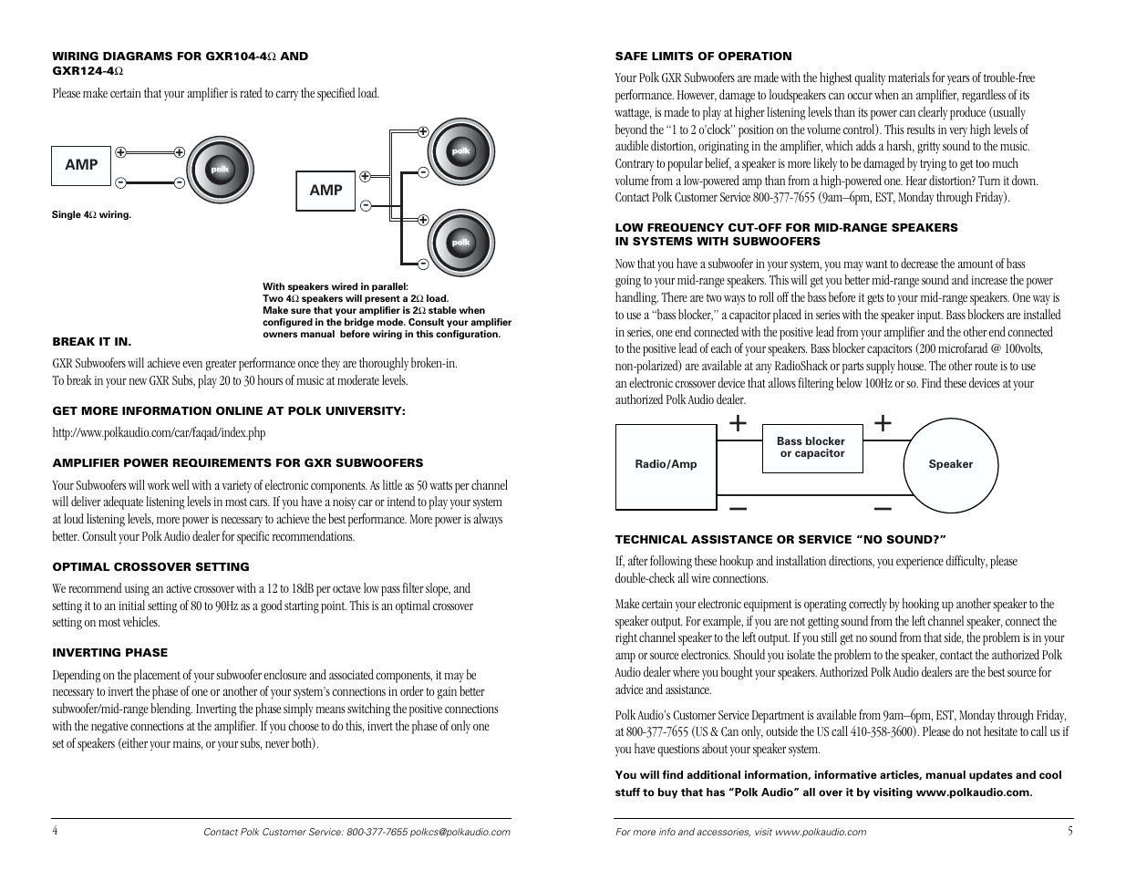 Polk Audio GXR Series User Manual | Page 3 / 4