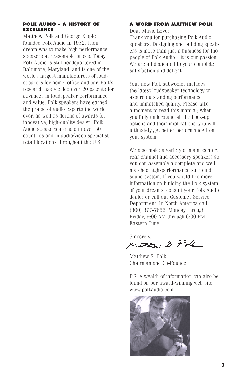 Polk Audio Subwoofer PSW1200 User Manual | Page 5 / 24