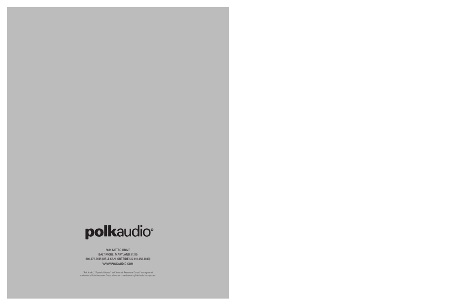 Polk Audio LC80i-IP User Manual | Page 11 / 11