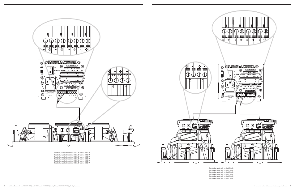 Caution, Attention | Polk Audio LC80i-IP User Manual | Page 9 / 11