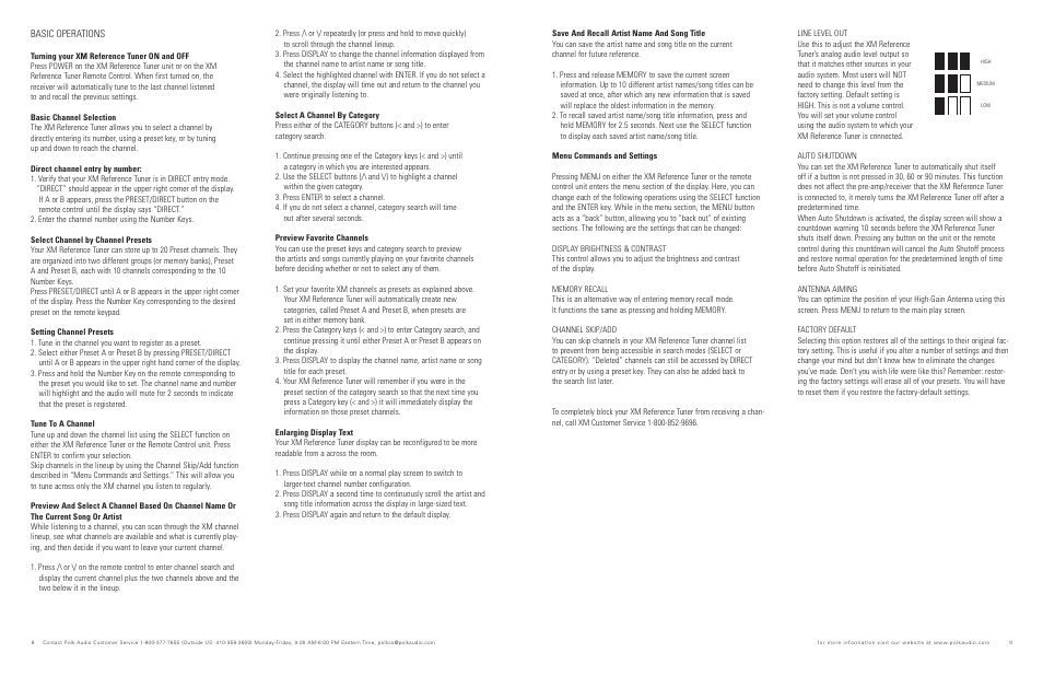 Basic operations | Polk Audio XRt112 User Manual | Page 5 / 7