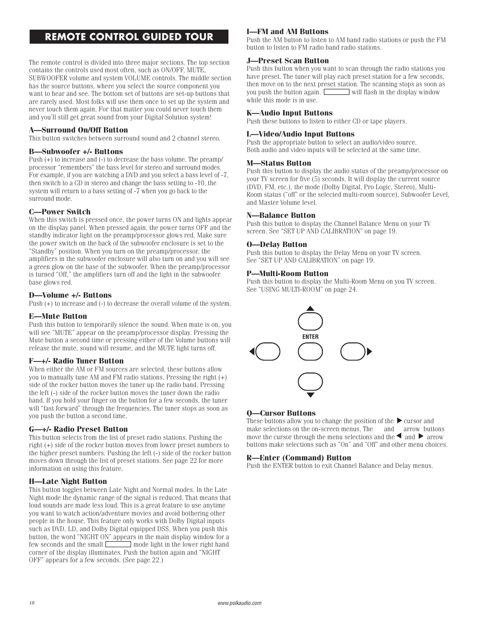 Remote control guided tour | Polk Audio I-Sonic 2 User Manual | Page 18 / 32