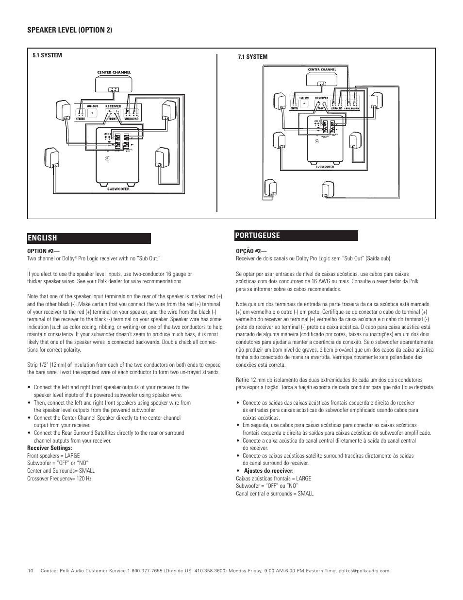 Polk Audio BLACKSTONE TL TL2600 User Manual | Page 10 / 16