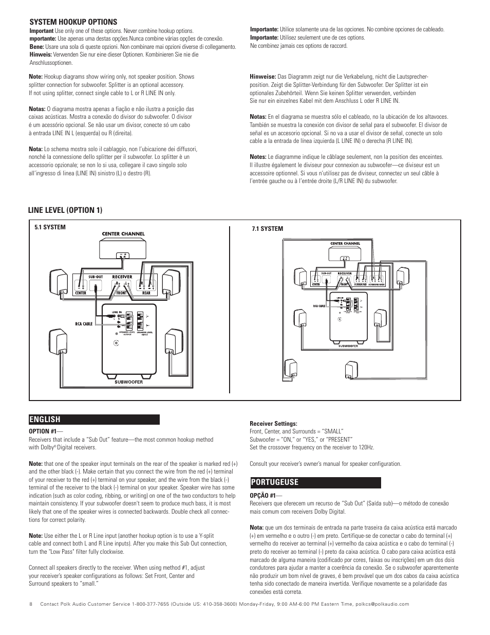 Polk Audio BLACKSTONE TL TL2600 User Manual | Page 8 / 16