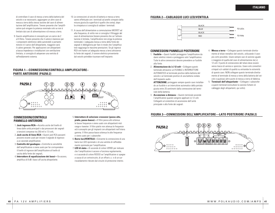 Polk Audio 2 Channel Amplifier PA250.2 User Manual | Page 21 / 31