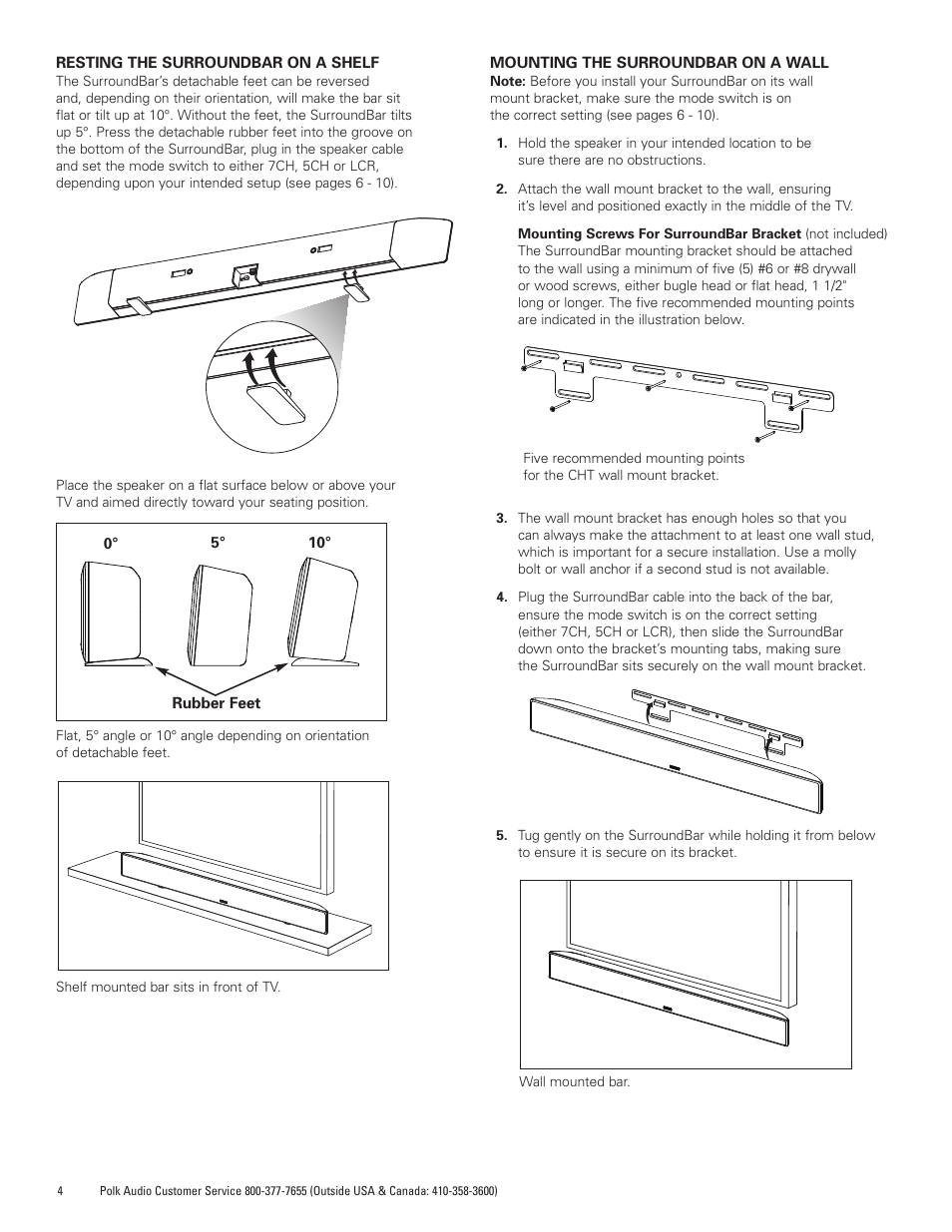 Polk Audio SURROUNDBAR 400 User Manual | Page 4 / 40