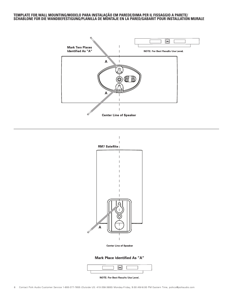 Polk Audio RM75/RM85/RM90 SERIES RM96 User Manual | Page 6 / 18