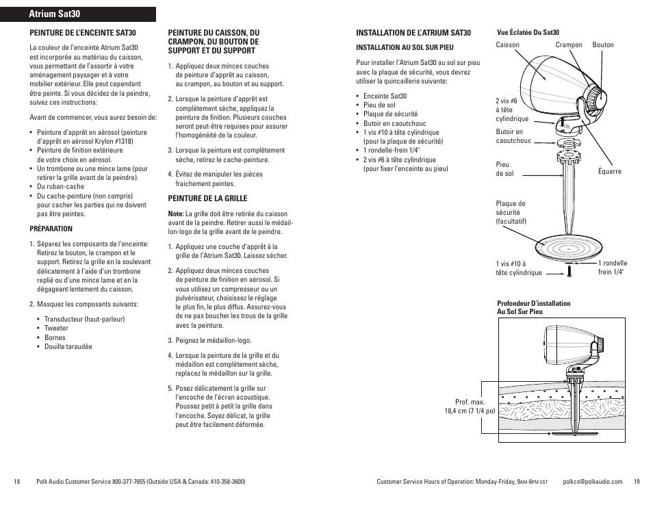 Atrium sat30 | Polk Audio Atrium Sat30 User Manual | Page 10 / 23