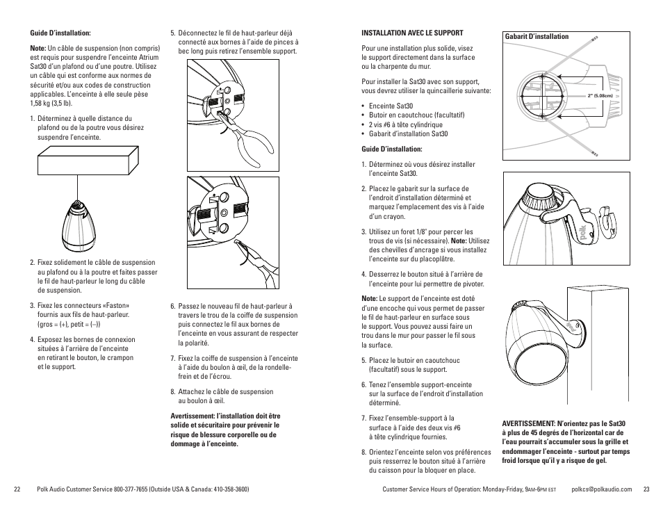 Polk Audio Atrium Sat30 User Manual | Page 12 / 23