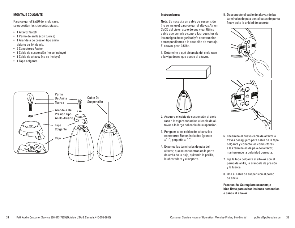 Polk Audio Atrium Sat30 User Manual | Page 18 / 23