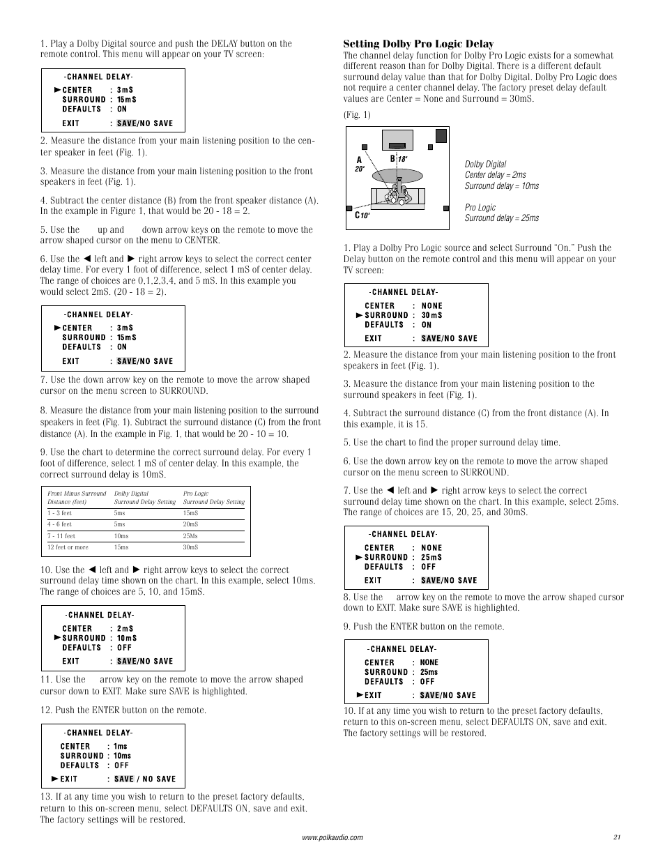 Polk Audio RMDS-1 User Manual | Page 21 / 32