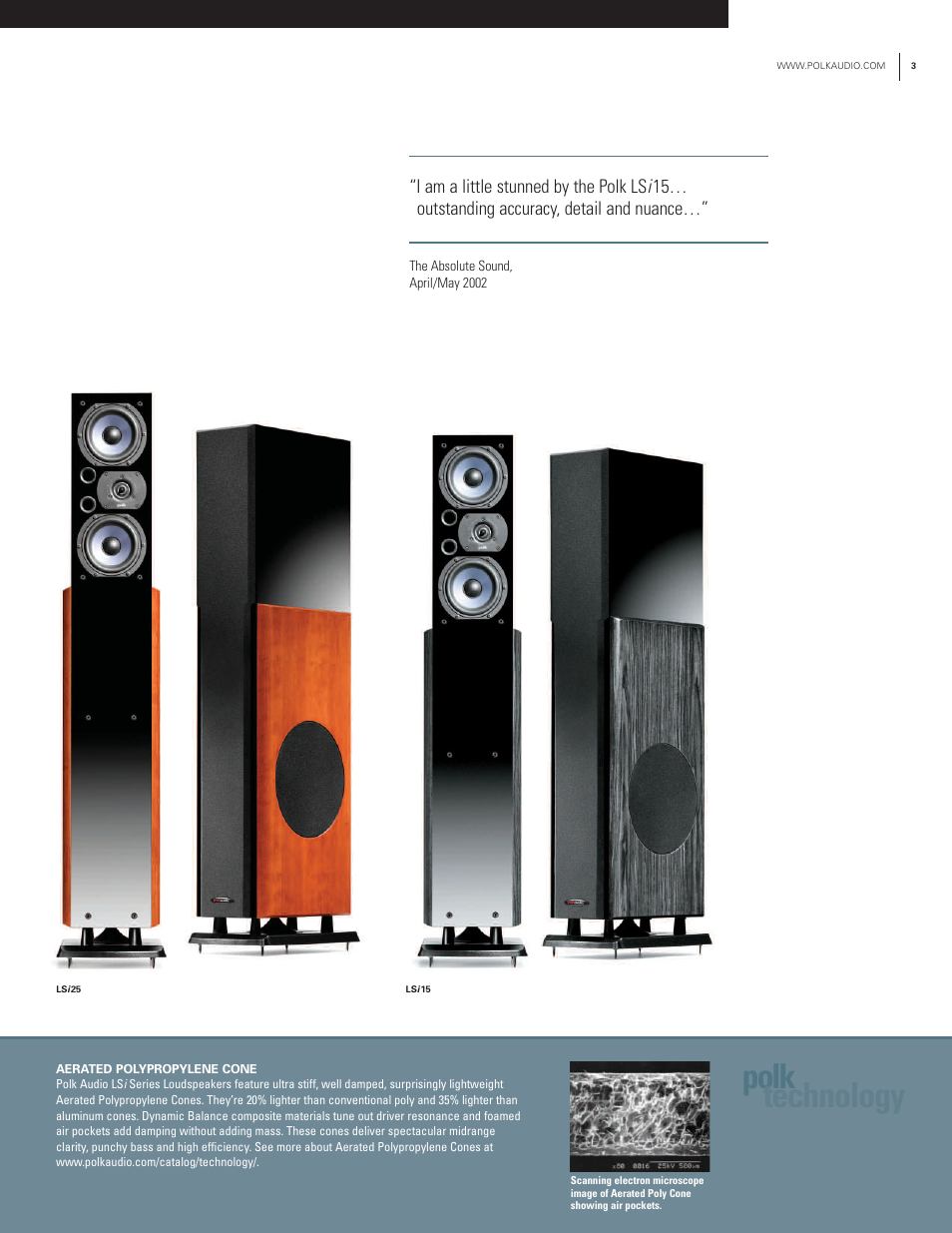 Polk technology | Polk Audio Lsi Series User Manual | Page 3 / 12