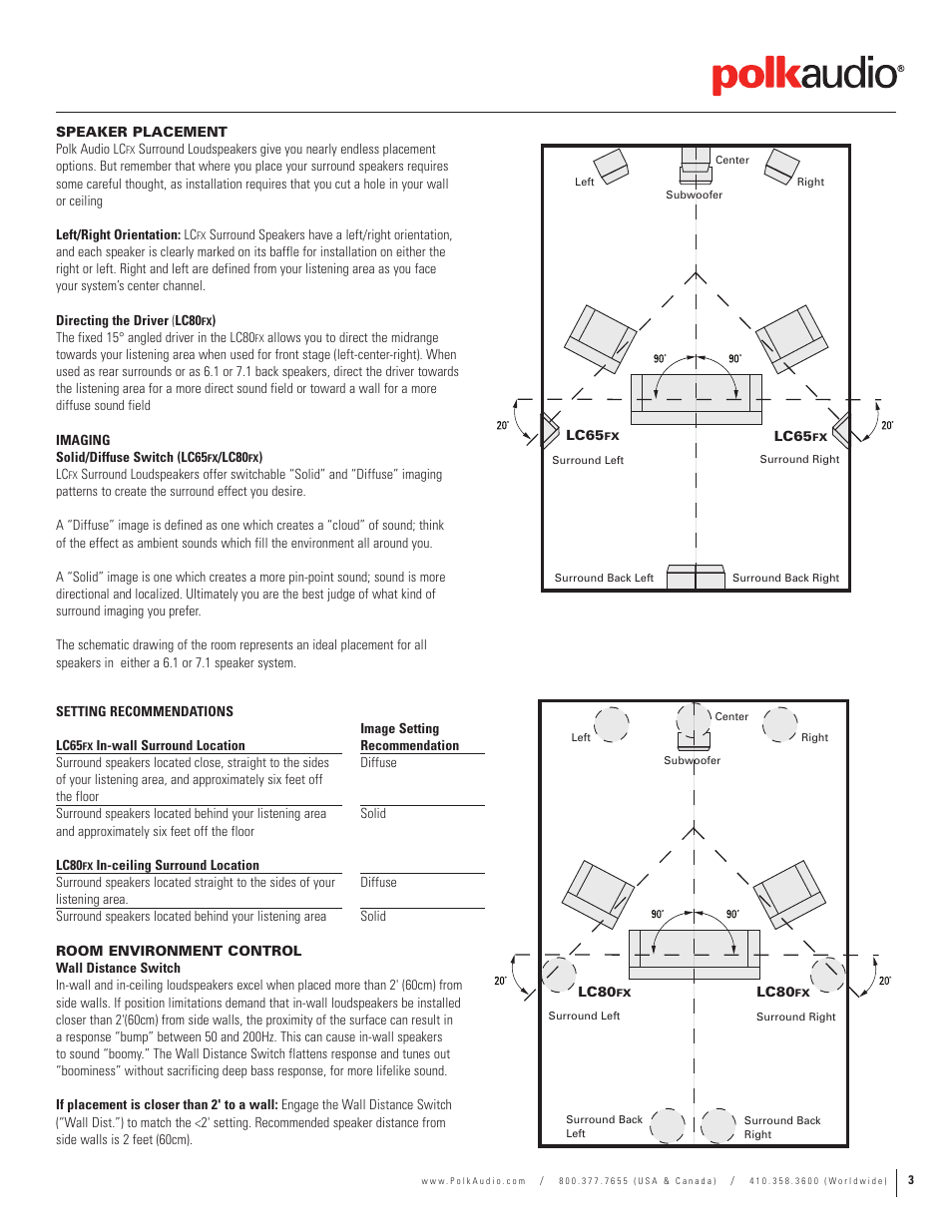 Polk Audio LC80fx User Manual | Page 3 / 4