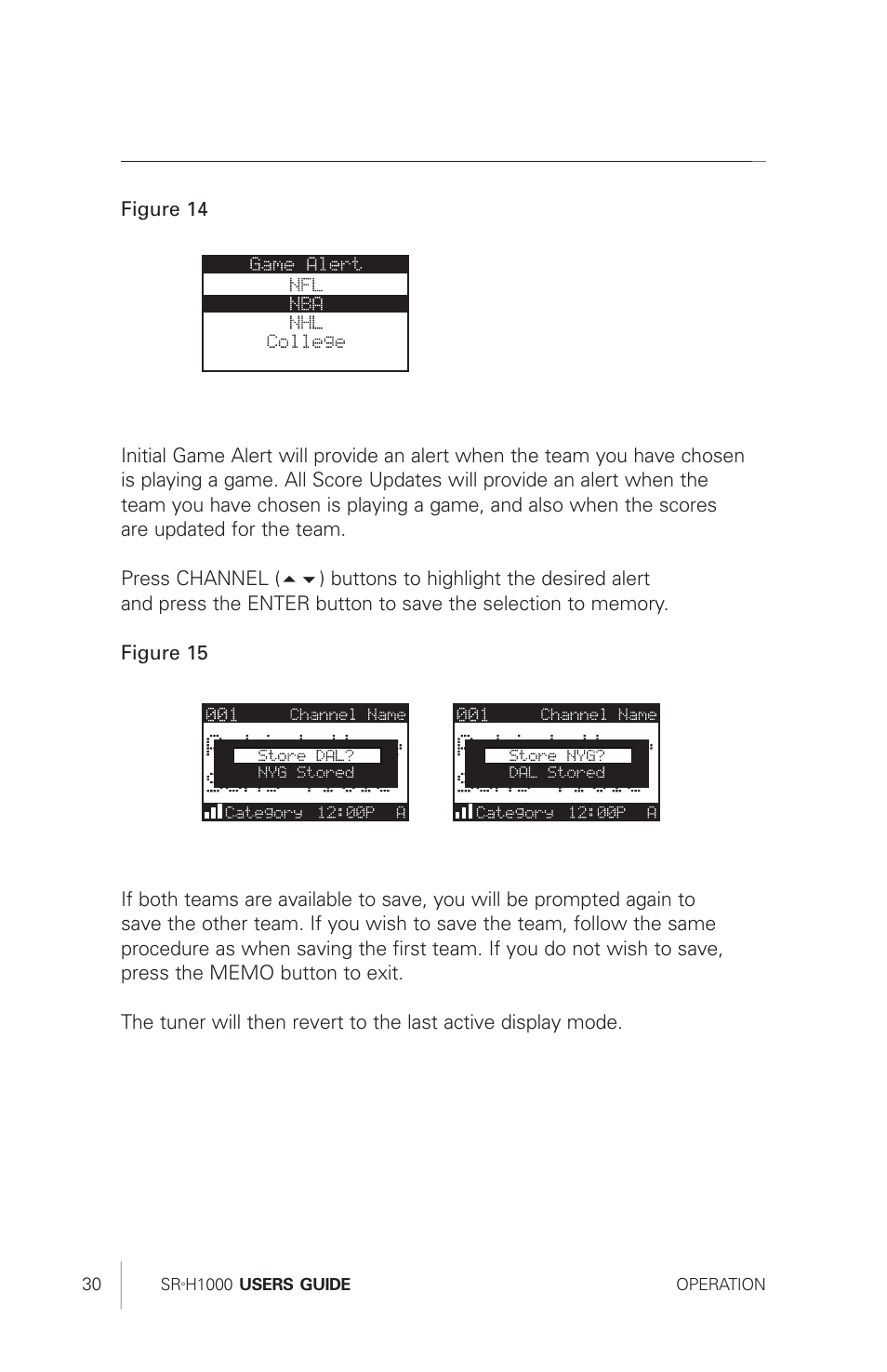 Polk Audio Sirius Satellite Radio Tuner SRH1000 User Manual | Page 30 / 60