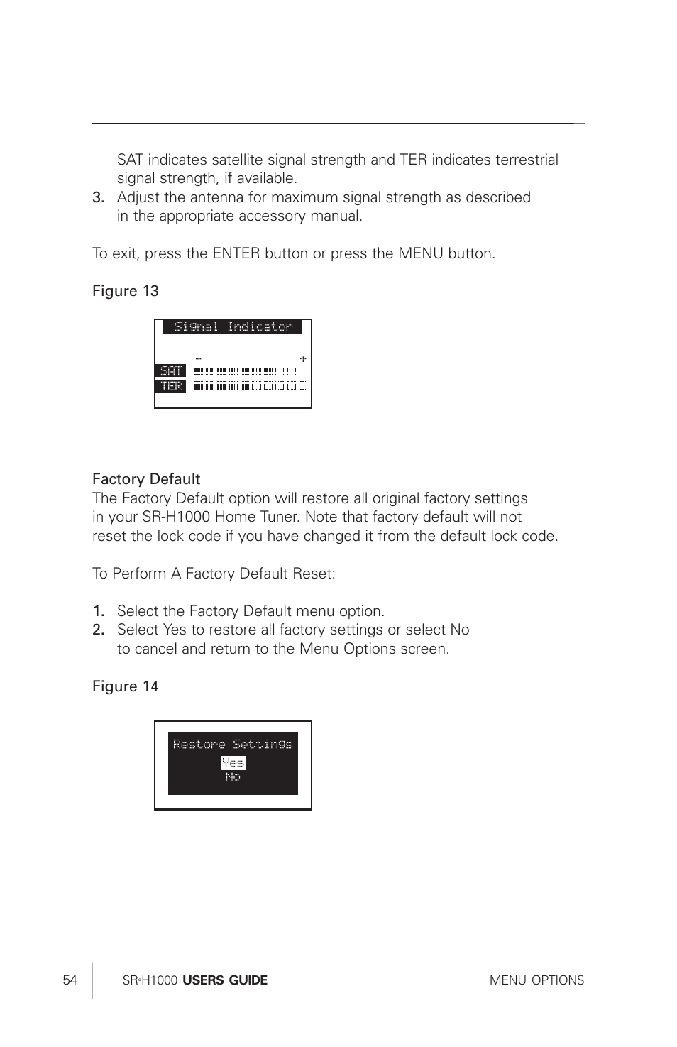 Polk Audio Sirius Satellite Radio Tuner SRH1000 User Manual | Page 54 / 60
