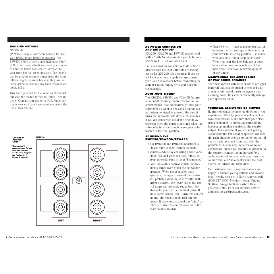 80hz | Polk Audio PSWSERIES PSW250 User Manual | Page 6 / 8