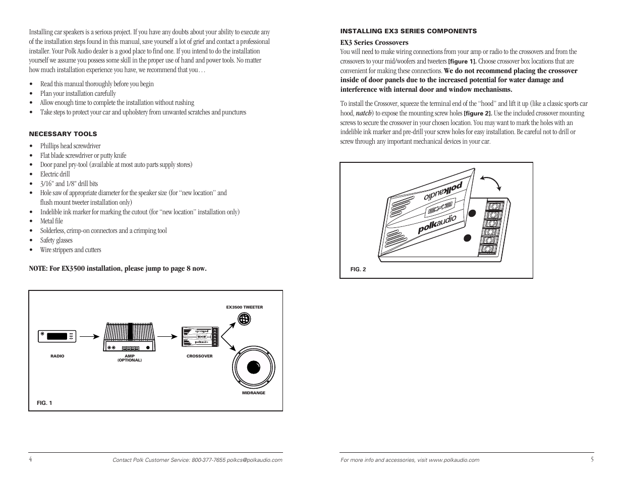 Polk Audio EX3 Series User Manual | Page 3 / 8