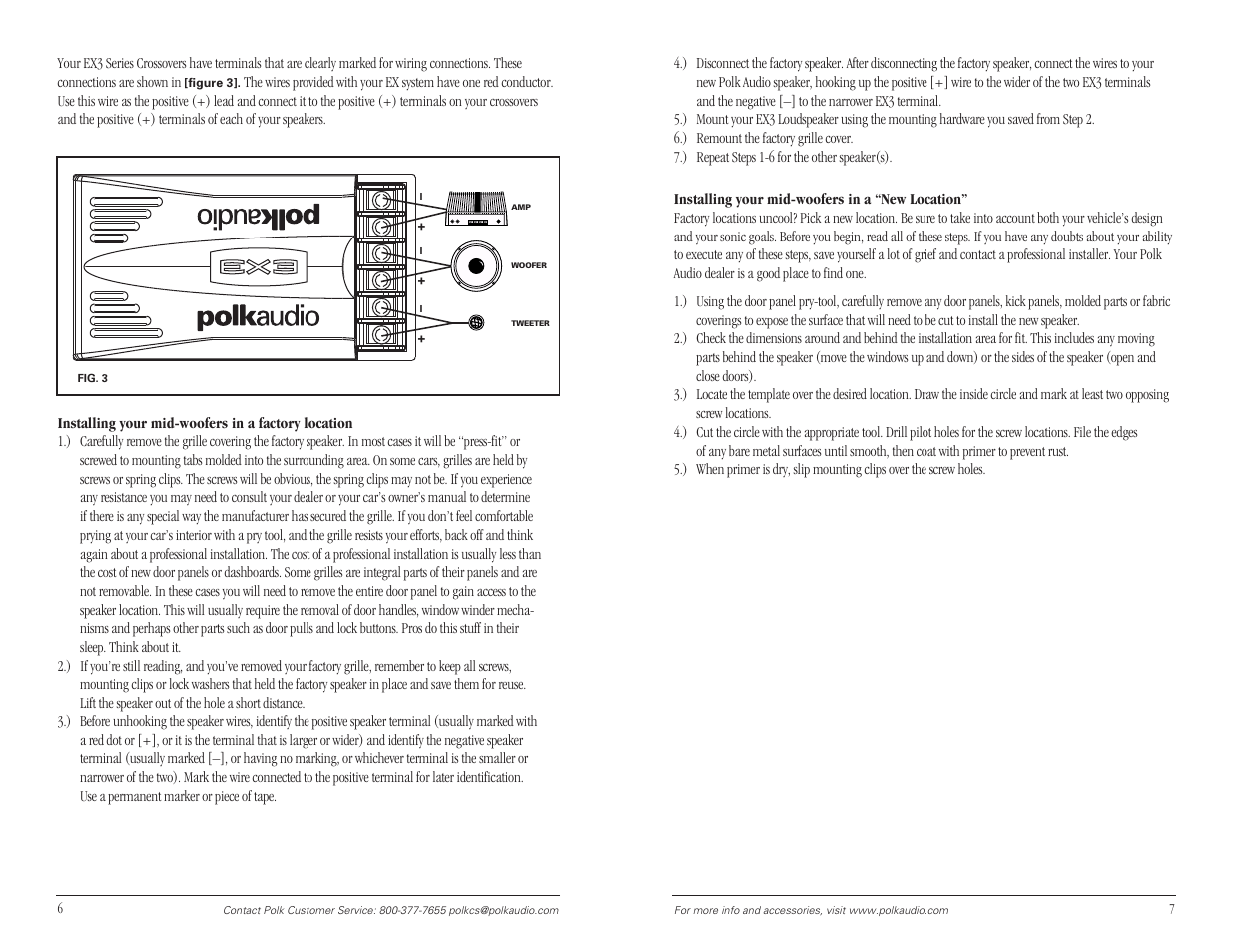 Polk Audio EX3 Series User Manual | Page 4 / 8