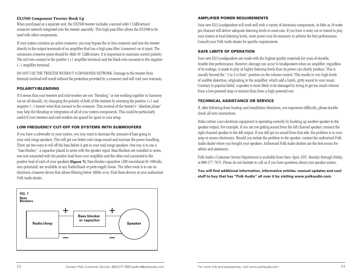 Polk Audio EX3 Series User Manual | Page 7 / 8