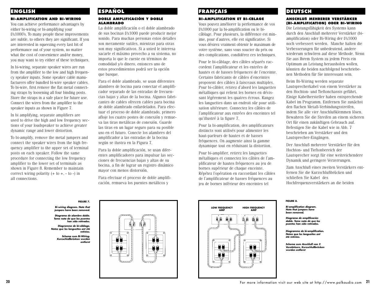 English español français deutsch | Polk Audio f/x1000 User Manual | Page 11 / 14