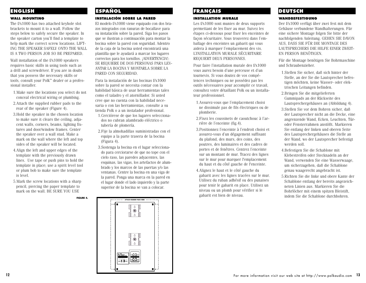 Polk Audio f/x1000 User Manual | Page 7 / 14
