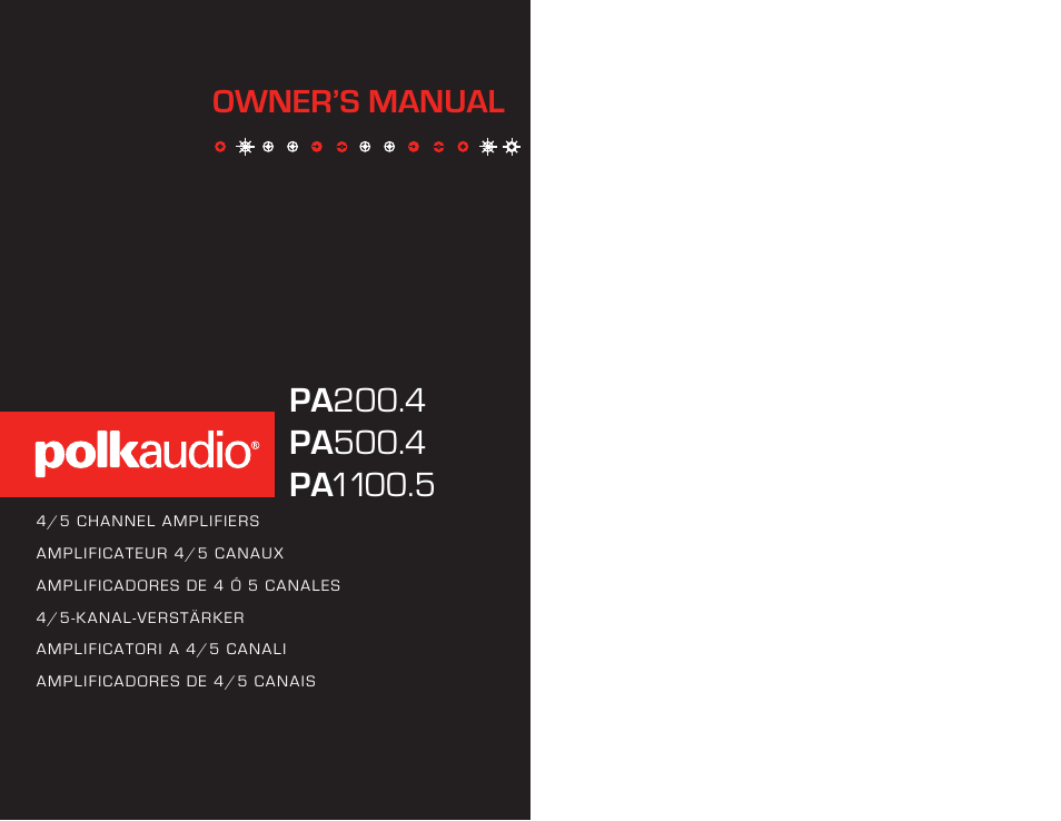 Polk Audio PA200.4 User Manual | 43 pages