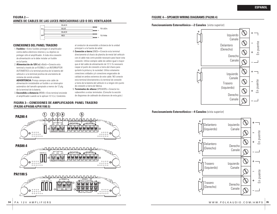 Bridged | Polk Audio PA200.4 User Manual | Page 18 / 43