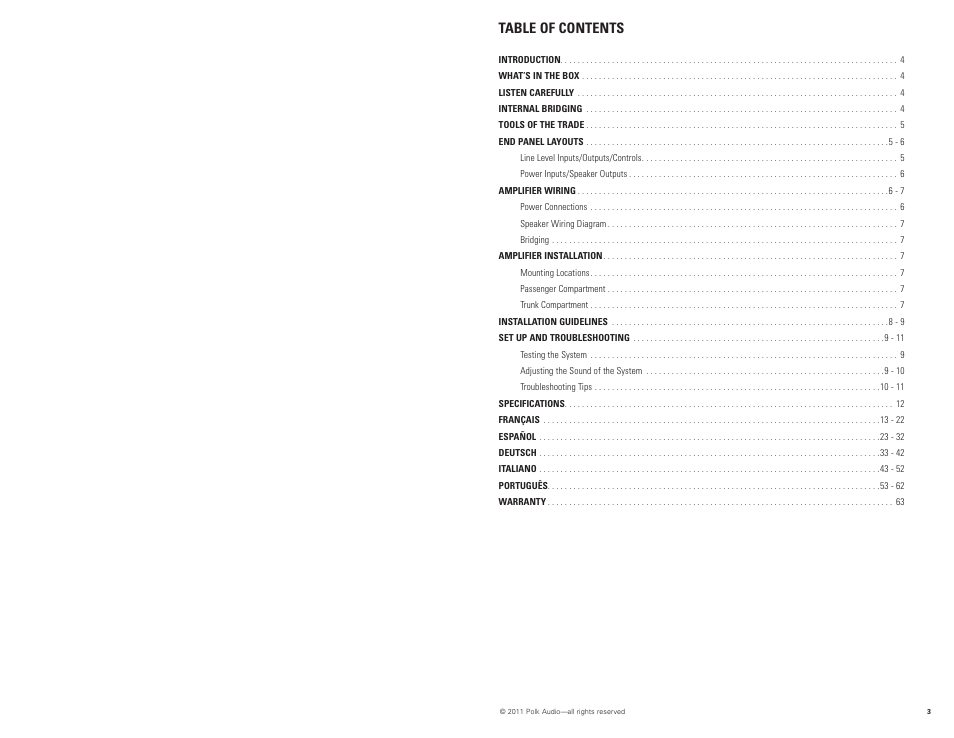 Polk Audio PAD2000.2 User Manual | Page 2 / 32