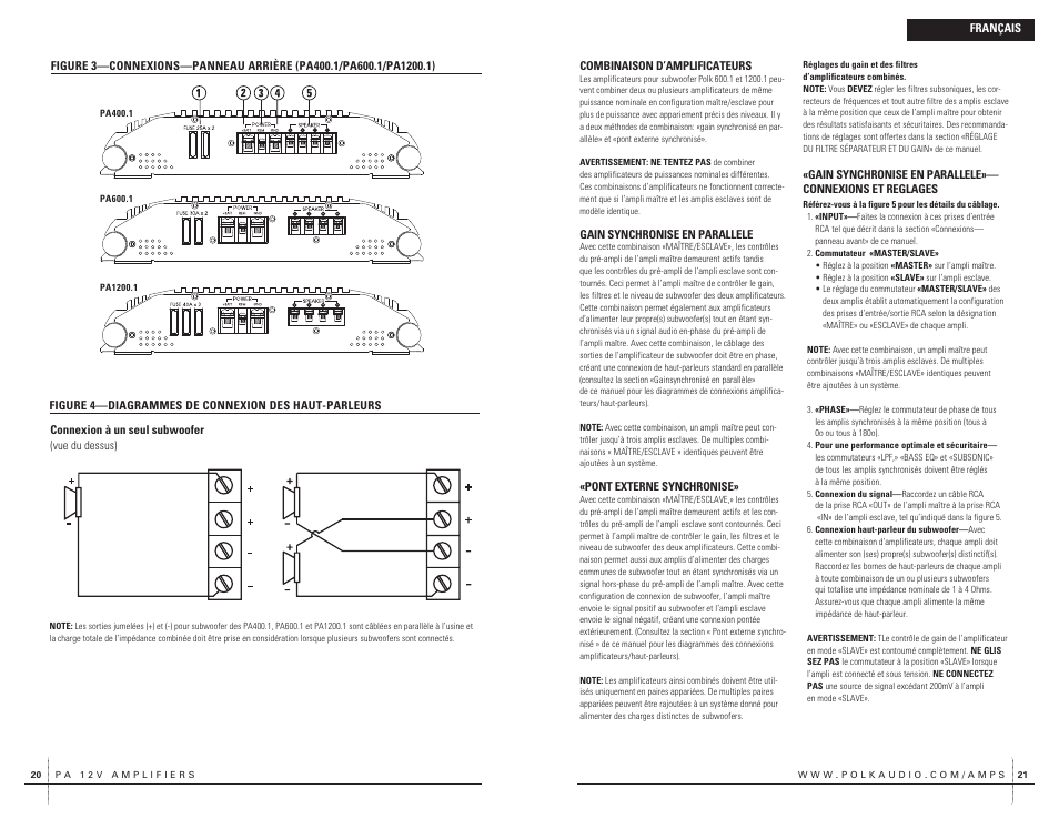 Polk Audio PA400.1 User Manual | Page 11 / 39