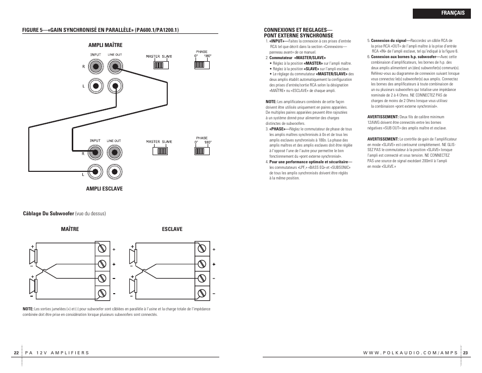 Polk Audio PA400.1 User Manual | Page 12 / 39